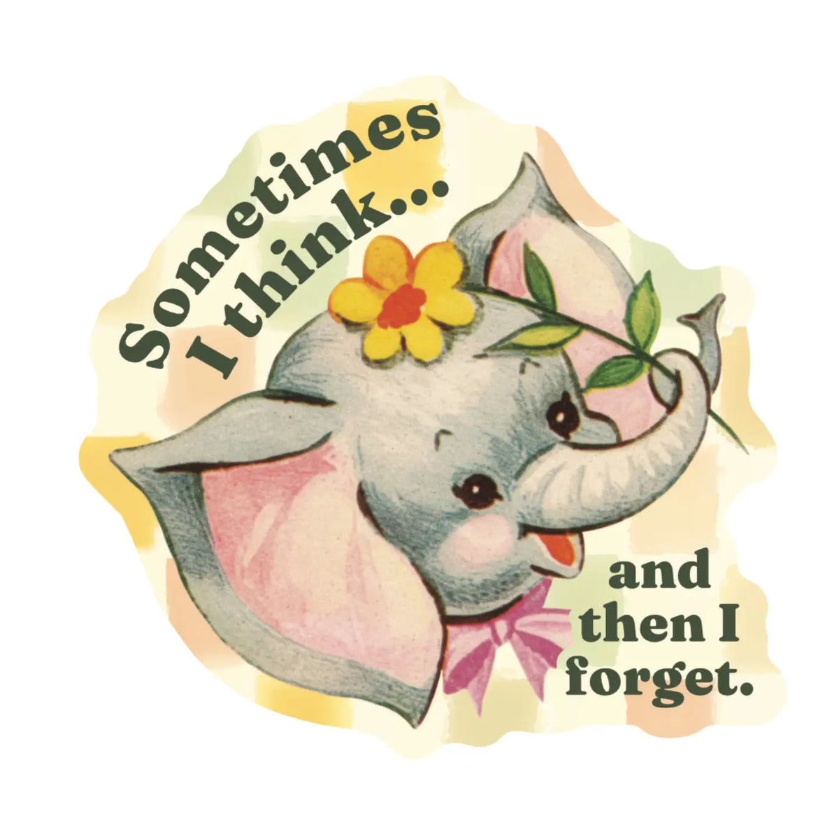 Sometimes I Think and Forget - Sticker by Juju and Moxie