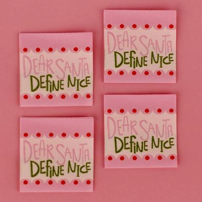 Dear Santa Define Nice Labels by Kati Cupcake