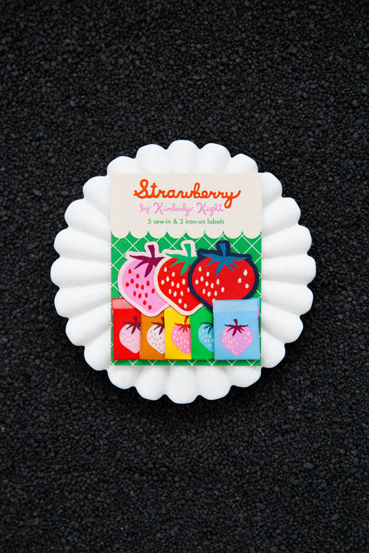 Strawberries (Rainbow) Label and Patches by Kimberly Kight for Lolly Tags