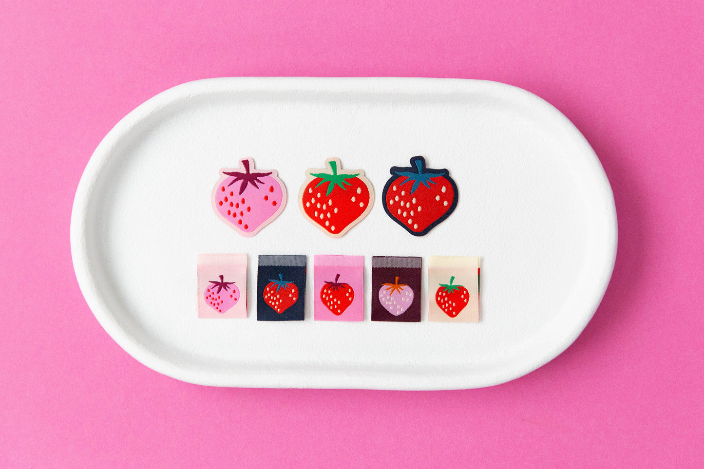 Strawberries (Classic) Label and Patches by Kimberly Kight for Lolly Tags