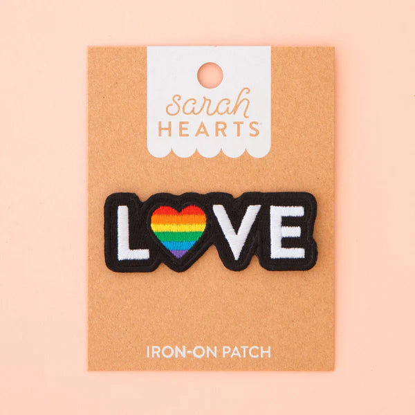 Love Pride Iron On Patch - Sarah Hearts
