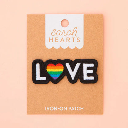 Love Pride Iron On Patch - Sarah Hearts
