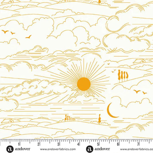 Sun Print Whisper Dwell in Marigold by Alison Glass