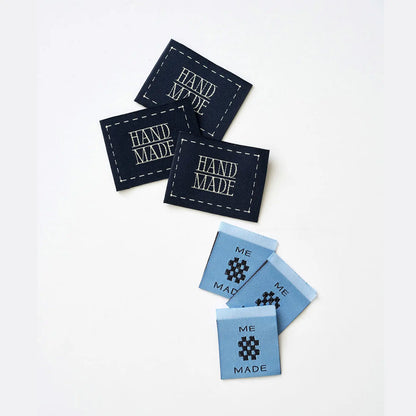 Handmade Stitch Frame Labels in Blue by Matchy Matchy