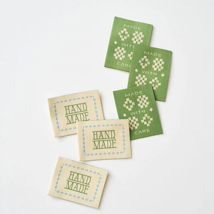 Handmade With Care Labels in Green by Matchy Matchy