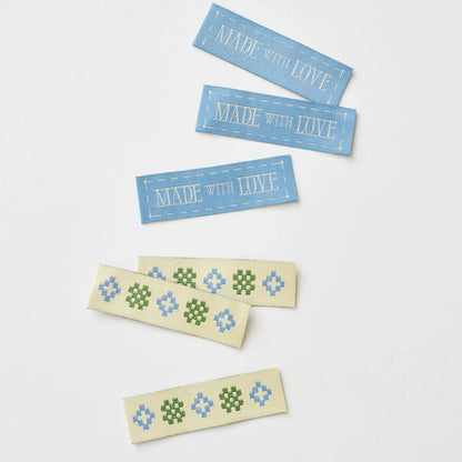 Made with Love Rectangle Labels in Blue by Matchy Matchy