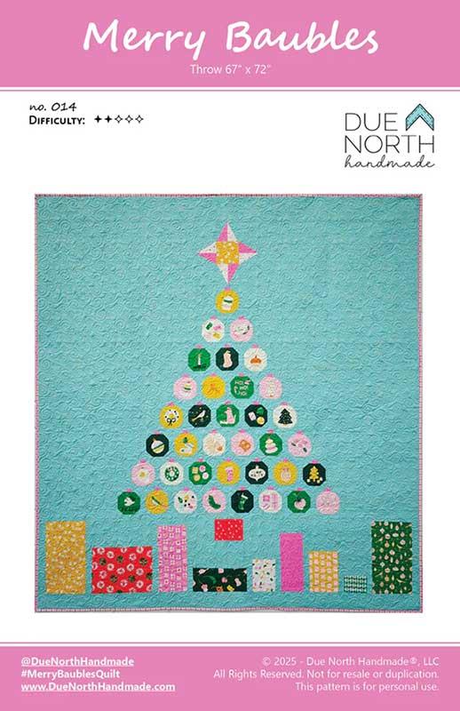 Merry Baubles Paper Pattern by Due North Hadmade