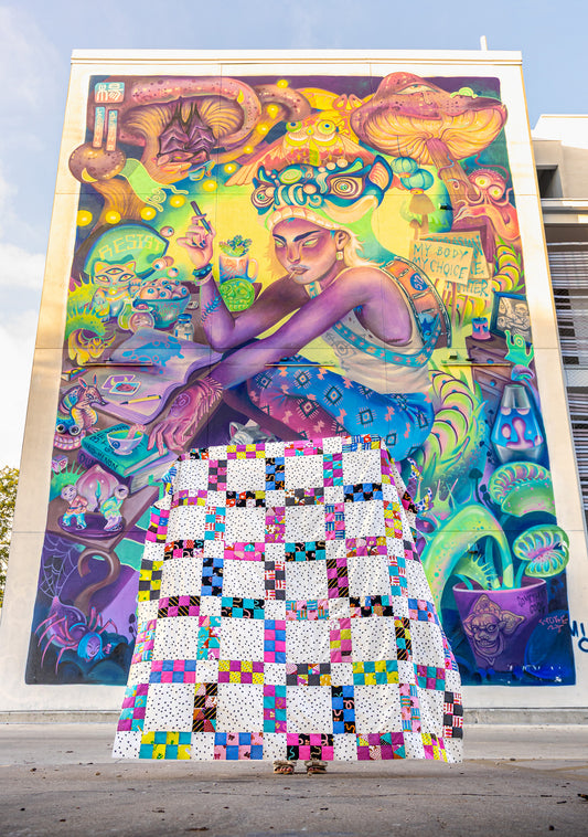 SAMPLE SALE! Millennial Nostalgia - quilt top + pieced backing + precut binding (AUG 27th PICS)