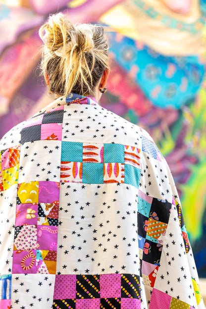 SAMPLE SALE! Millennial Nostalgia - quilt top + pieced backing + precut binding (AUG 27th PICS)