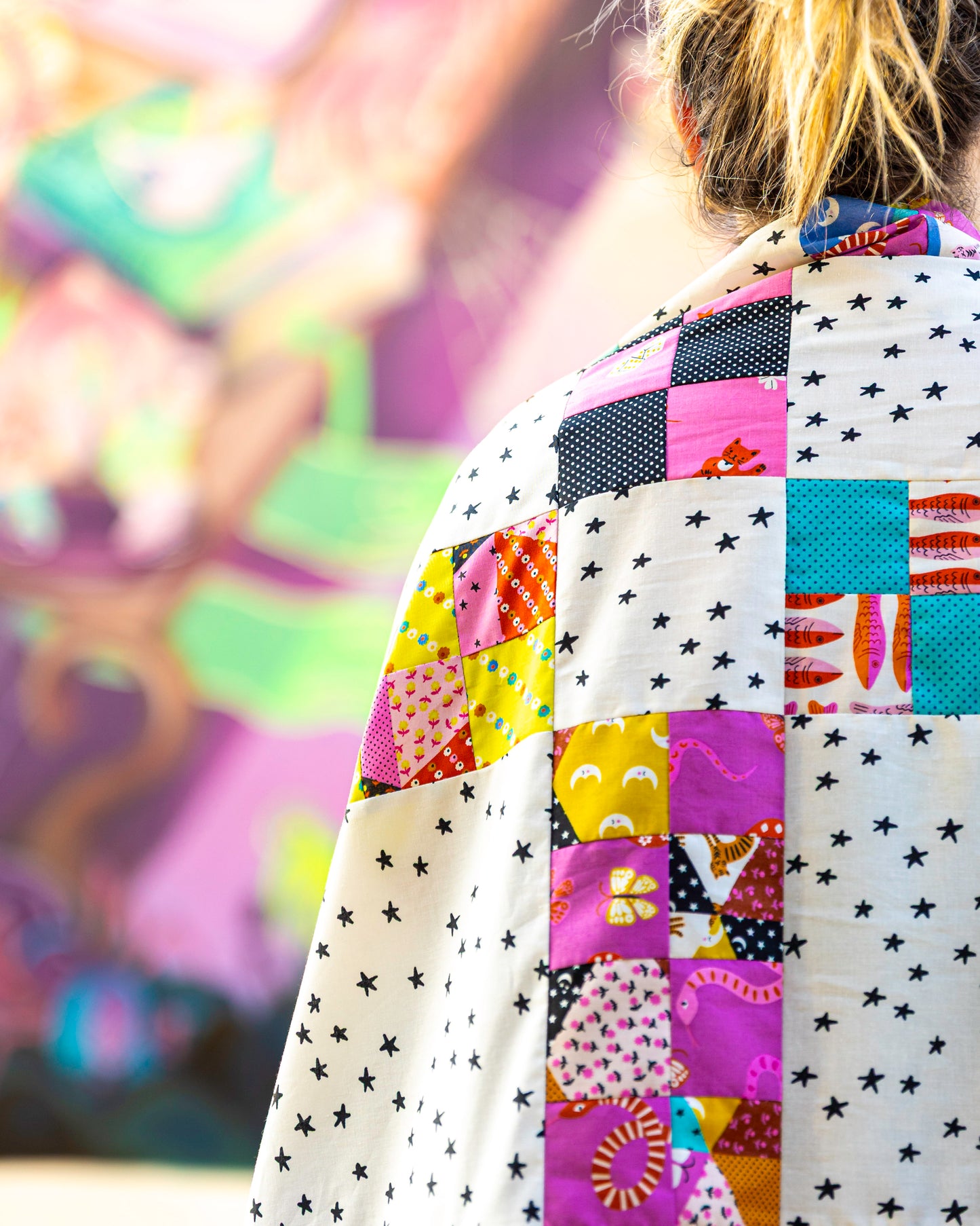 SAMPLE SALE! Millennial Nostalgia - quilt top + pieced backing + precut binding (AUG 27th PICS)