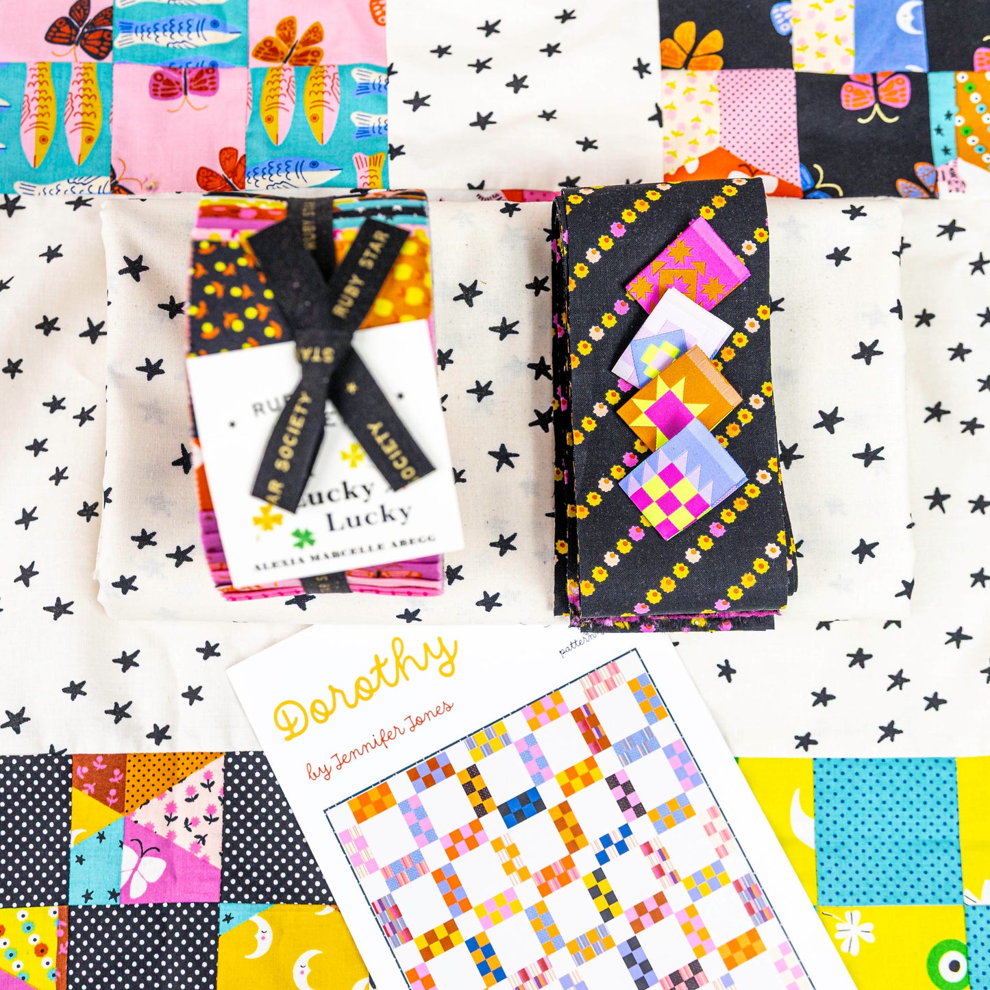 SAMPLE SALE! Millennial Nostalgia - quilt top + pieced backing + precut binding (AUG 27th PICS)