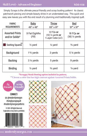 Simply Scraps Paper Pattern by Modernly Morgan