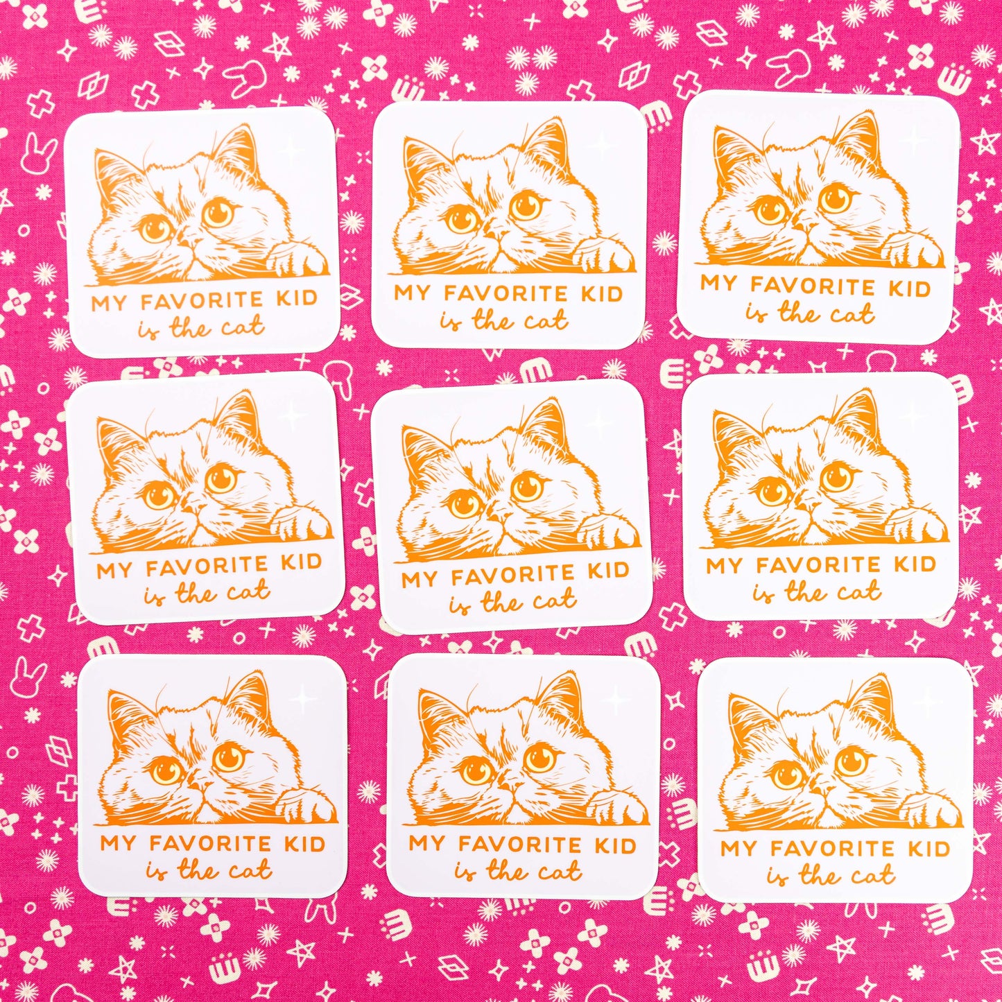 My Favorite Kid is the Cat - Sticker by Yarnival Stickers