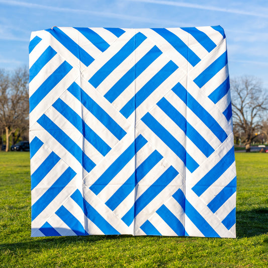 Personal Destash: Ocean Sails pieced Quilt Top