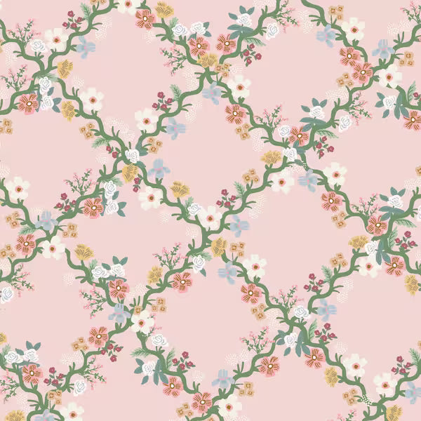 Easter II Floral Trellis in Pink - RP1507-PI1 - by Rifle Paper Co.