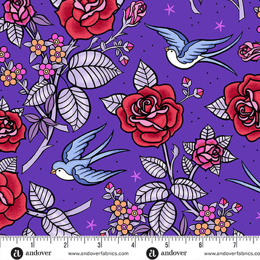 Perfect Day Purple by Libs Elliott for Andover A-10217-B