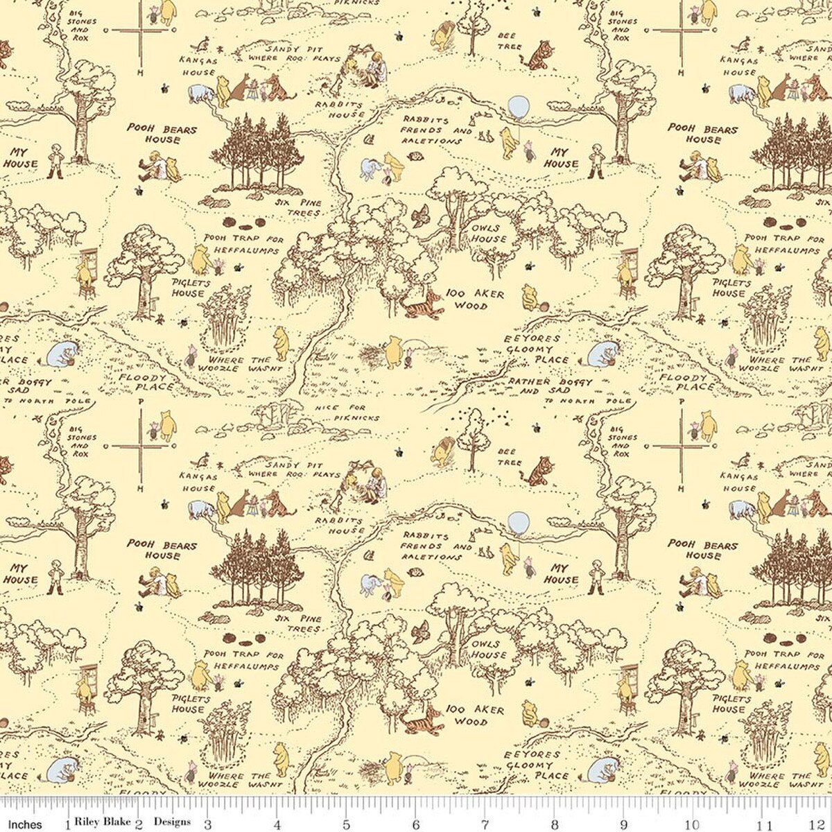 PREORDER: Winnie the Pooh Baby 100 Aker Map C18592-Yellow