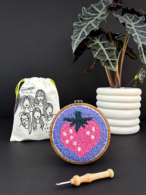 Strawberry Punch Needle Kit by Kimberly Kight for The Urban Acres