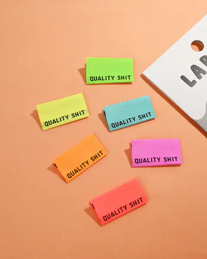 Neon Quality Shit Labels by Kylie and the Machine