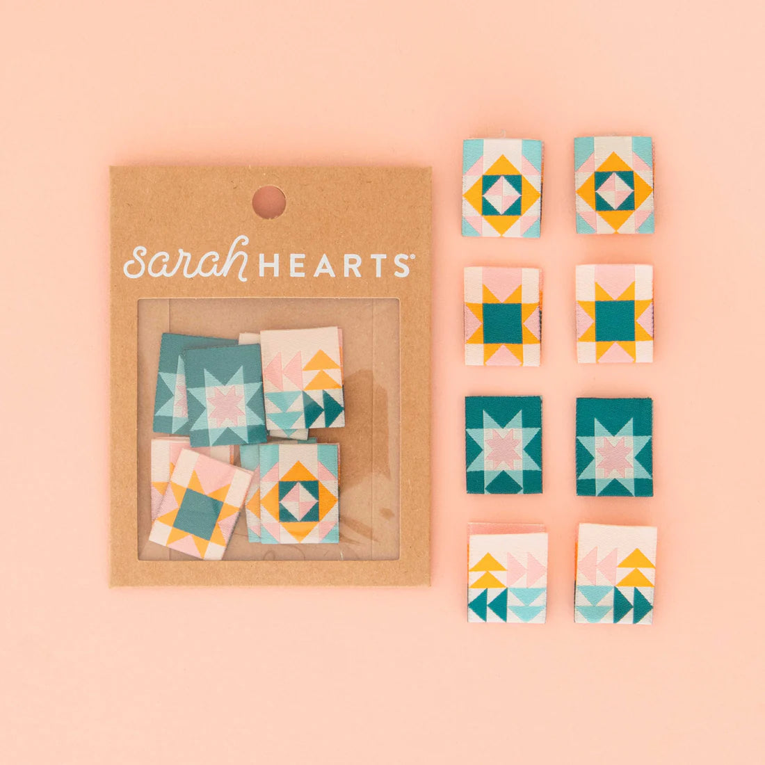 Quilt Block Multipack Woven Labels by Sarah Hearts