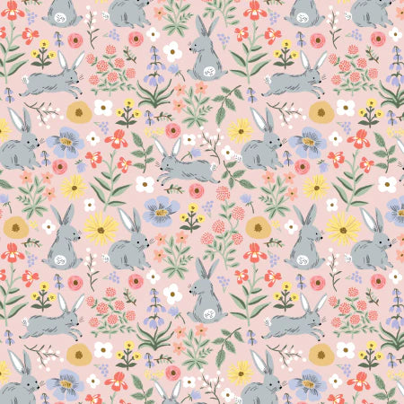 Easter II Bunny Floral Pink - RP1508-PI1 - by Rifle Paper Co.