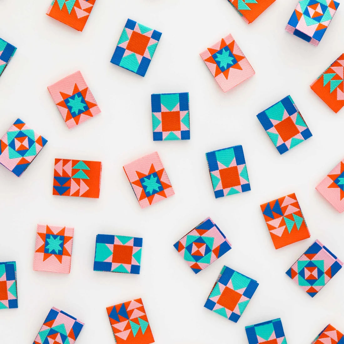 Summer Vibes Quilt Block Woven Labels by Sarah Hearts