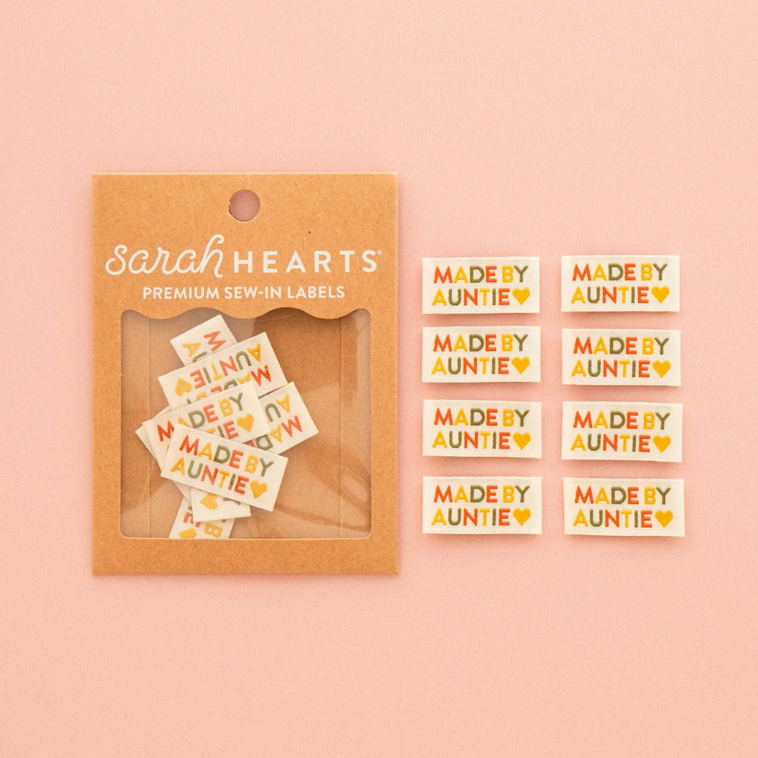 Made by Auntie Earth Tones Woven Labels by Sarah Hearts