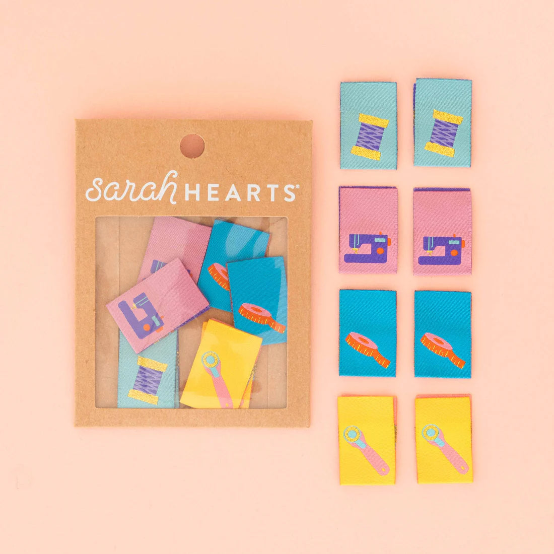 Sewing Notions Tied with a Ribbon Woven Label Multipack by Sarah Hearts