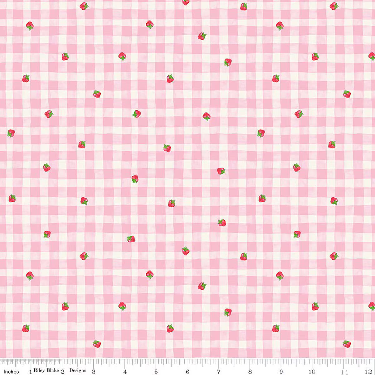 The World of Strawberry Shortcake Gingham Pink by Riley Blake for Riley Blake C18562-PINK