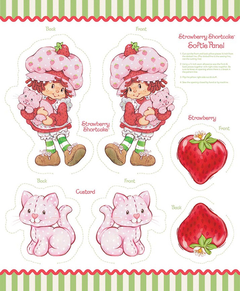 The World of Strawberry Shortcake Softie Panel - P18567-PANEL