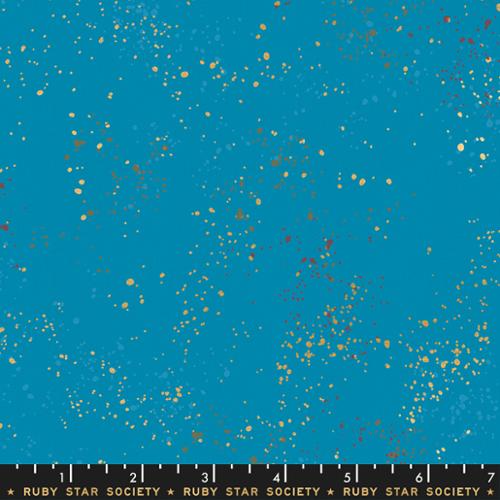 Speckled Metallic Bright Blue  RS5027 50M - by Rashida Coleman Hale for Ruby Star 