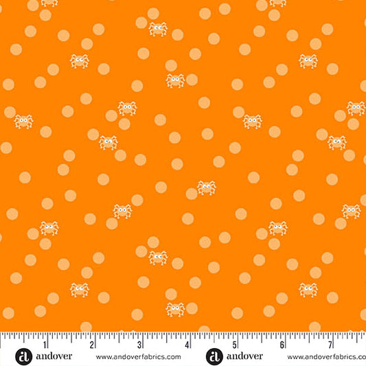 Ghostly Garden - Spin and Spot Orange by KP Creates for Andover