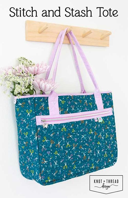 Everyday Quilted Tote Paper Pattern by Knot and Thread Design