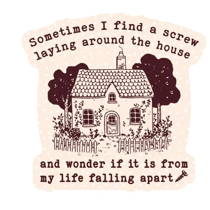 Life Falling Apart Sticker by Juju and Moxie
