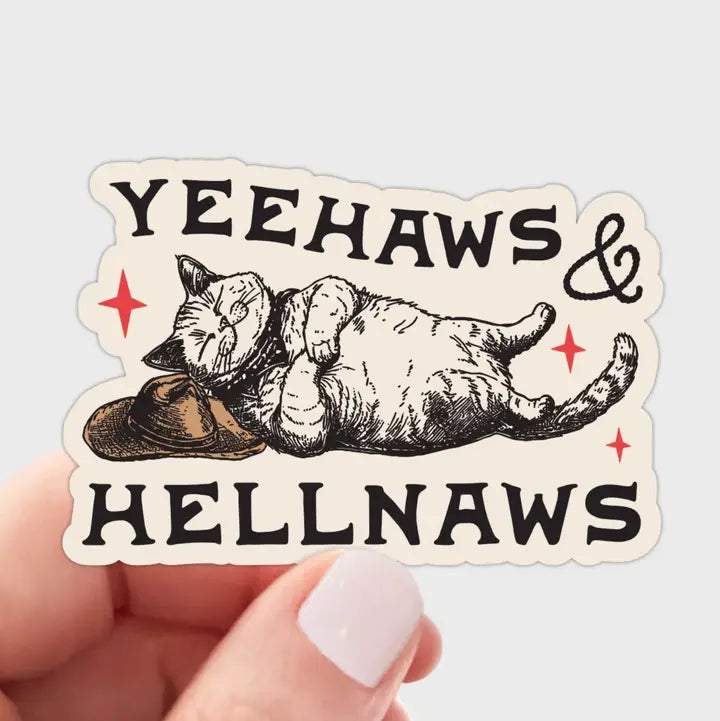Yeehaws and Hellnaws Sticker by Yarnival