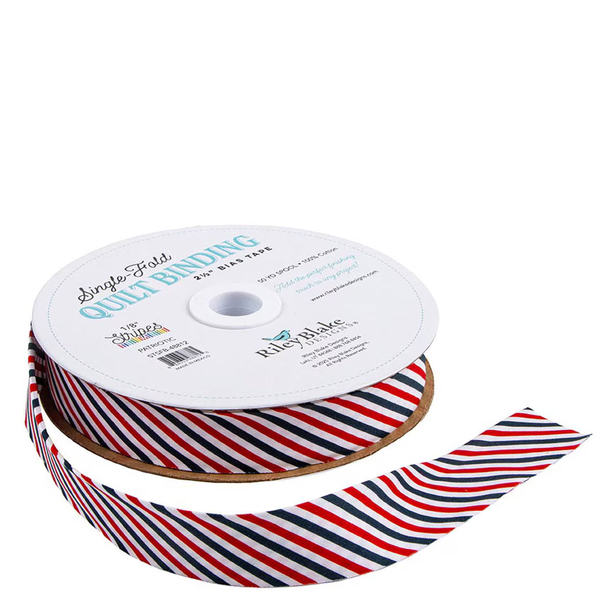 Single Fold Bias Binding by Riley Blake Patriotic Stripes