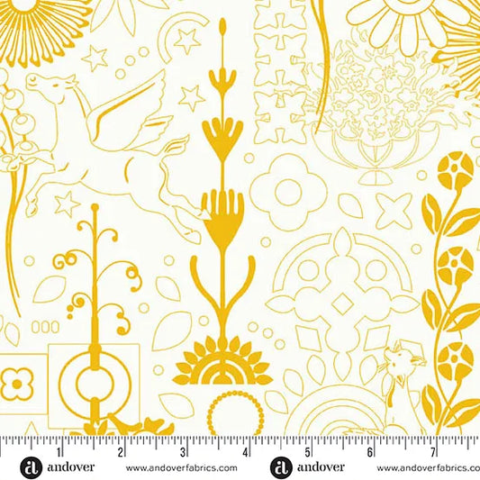 Sun Print Whisper Cameo in Sunshine by Alison Glass