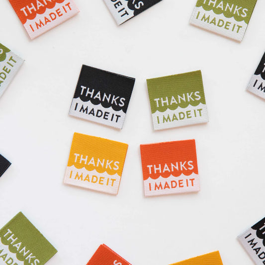 Thanks I Made It Multipack Woven Labels by Sarah Hearts