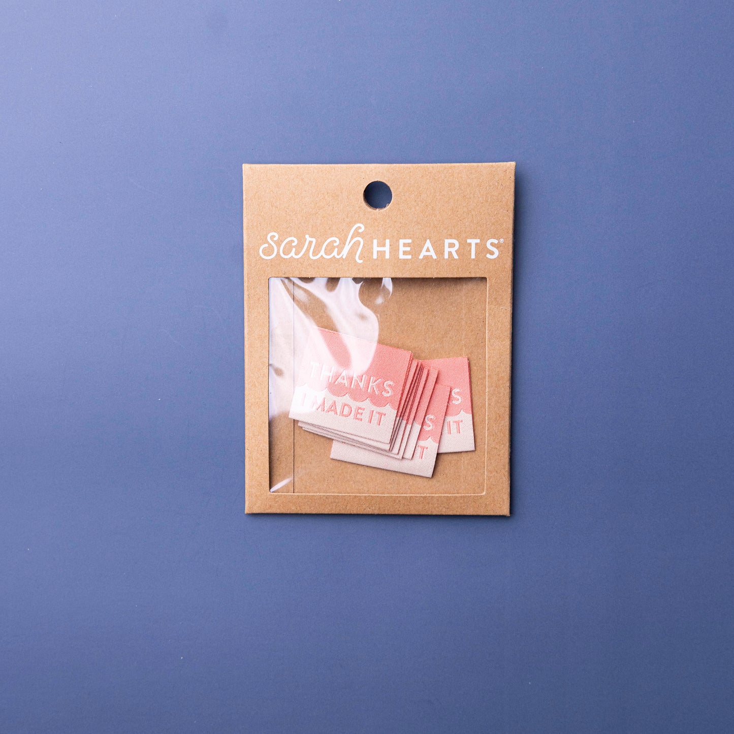 Thanks I Made It! (pink) - Premium Woven Sew In Label - Sarah Hearts