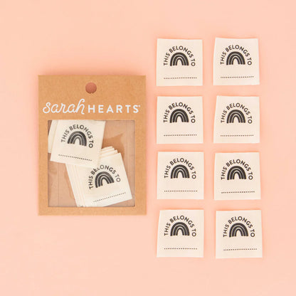 This Belongs To Organic Cotton Labels by Sarah Hearts