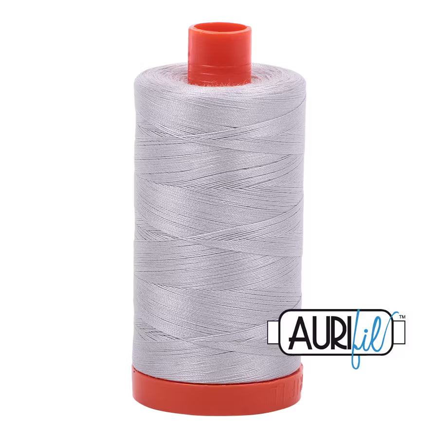 Aurifil 2615 (Aluminum) 50wt Cotton Large Spool