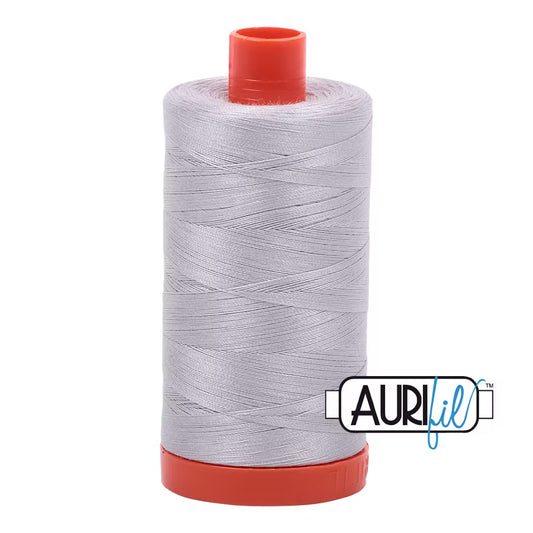 Aurifil 2615 (Aluminum) 50wt Cotton Large Spool