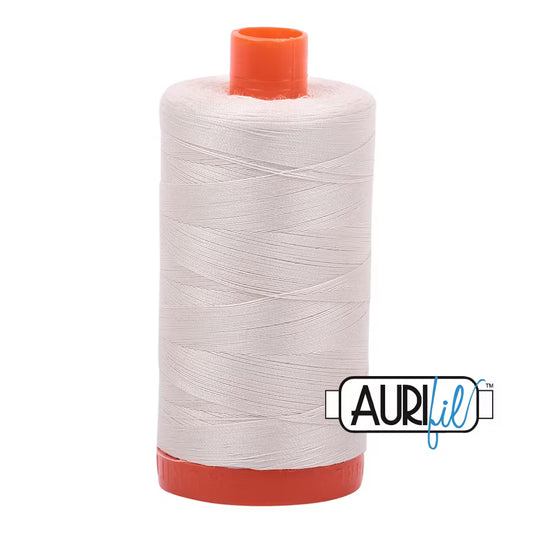 Aurifil 2309 Sliver White 50wt Cotton Large Spool