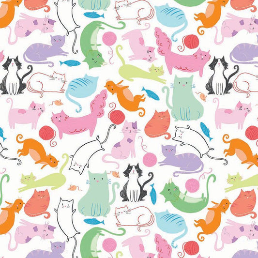 Are You Kitten Me - Caturday by Alice and Tilly for Timeless Treasures