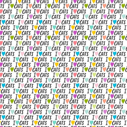 Are You Kitten Me - I LOVE CATS by Alice and Tilly for Timeless Treasures