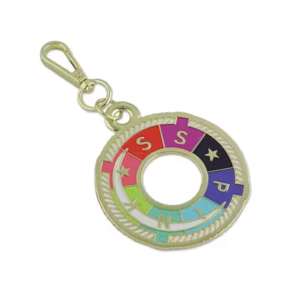 Tula Pink Deep Dive Floral Reef Compass Bag Charm in Marine for Sallie Tomato
