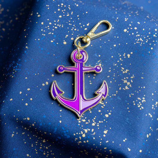 Tula Pink Anchor Floral Reef  Bag Charm in Ultraviolet for Sallie Tomato