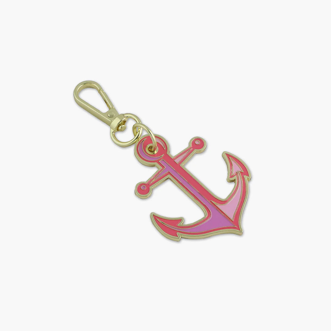 Tula Pink Anchor Floral Reef  Bag Charm in Coralline for Sallie Tomato
