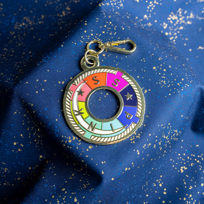 Tula Pink Deep Dive Floral Reef Compass Bag Charm in Marine for Sallie Tomato