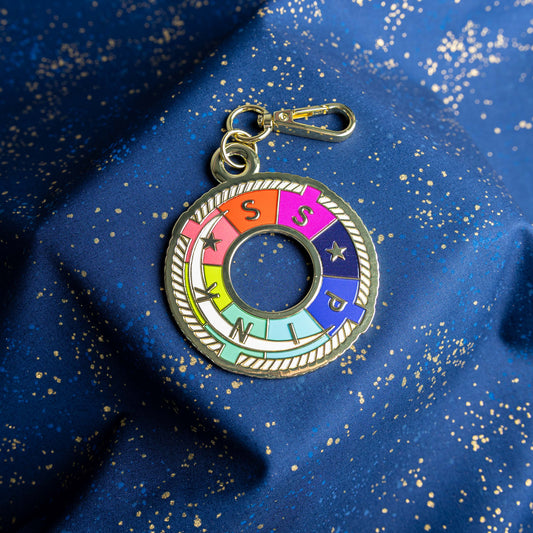 Tula Pink Deep Dive Floral Reef Compass Bag Charm in Marine for Sallie Tomato